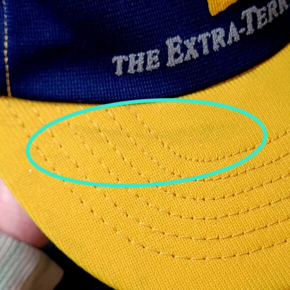 Vintage 80s E.T. Cap Men Accessories Trucker Hat ET Extraterrestrial Movie Blue - Picture 6 of 14